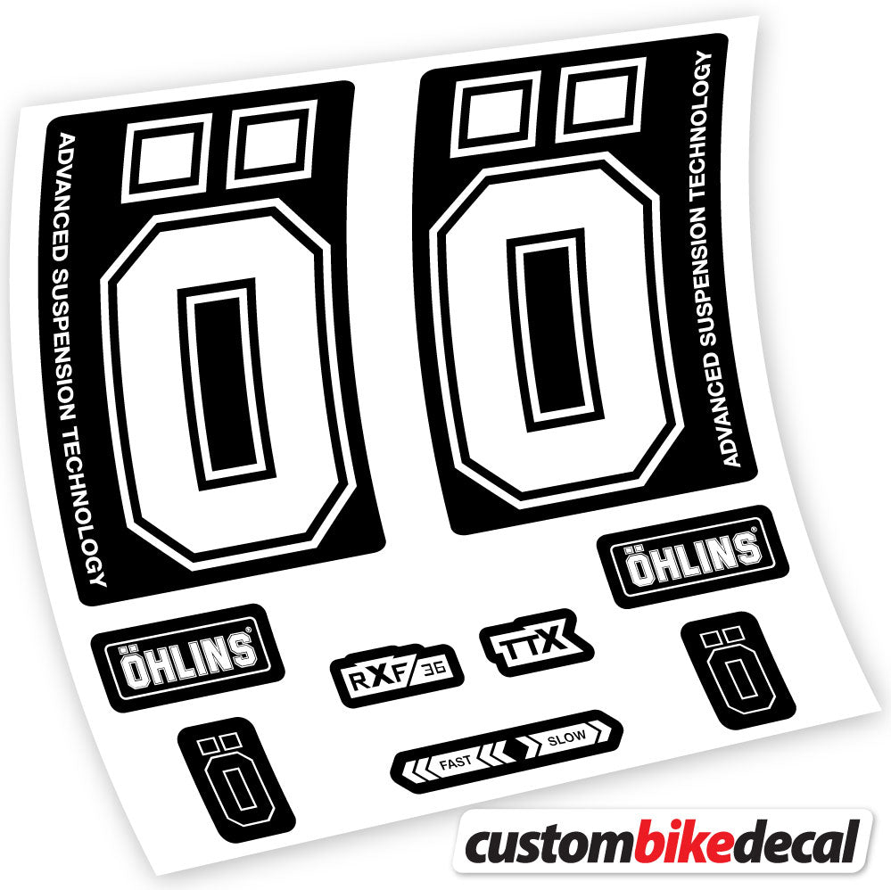 Autocollant, Ohlins RXF36 M2 2019, Vélo Fourche, vinyle autocollant