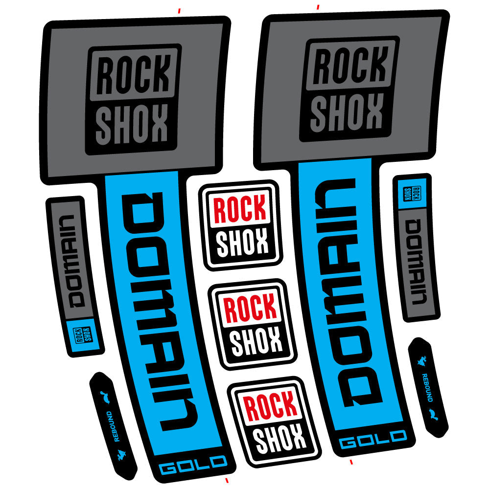 Autocollant RockShox Domain Gold 2025 Ver. 1, Fourche 29, autocollant Vélo vinyle
