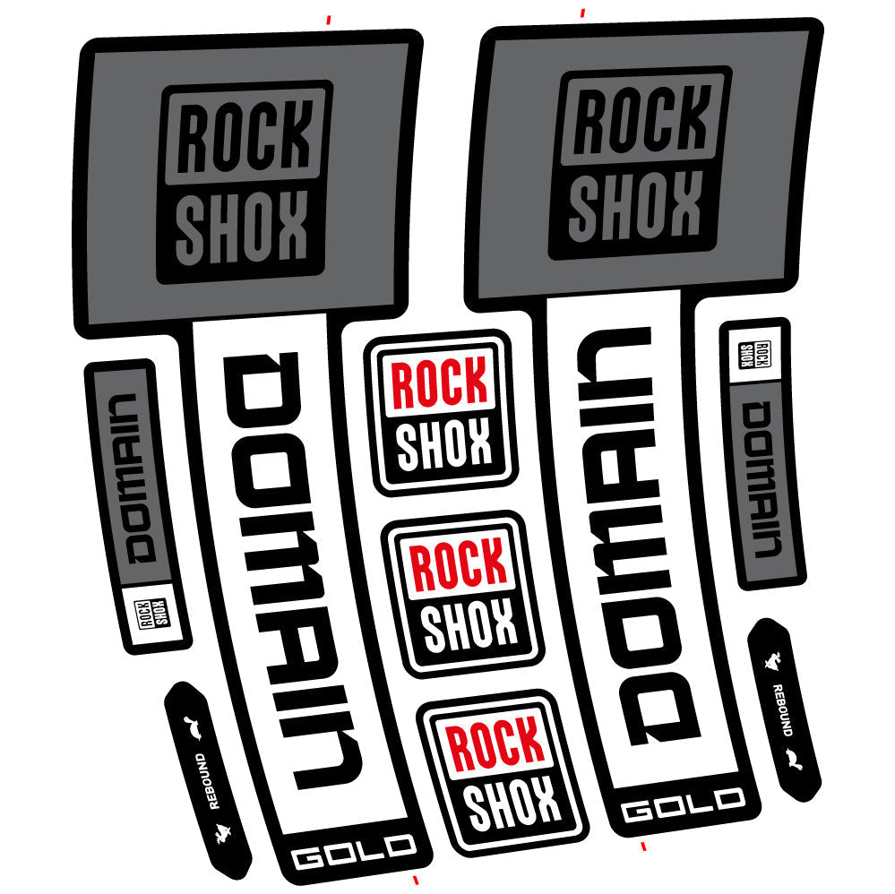 Autocollant RockShox Domain Gold 2025 Ver. 1, Fourche 29, autocollant Vélo vinyle