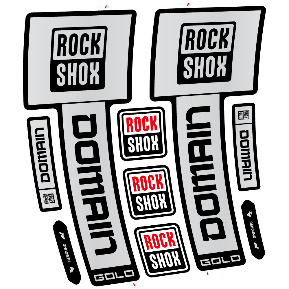Autocollant RockShox Domain Gold 2025 Ver. 1, Fourche 29, autocollant Vélo vinyle