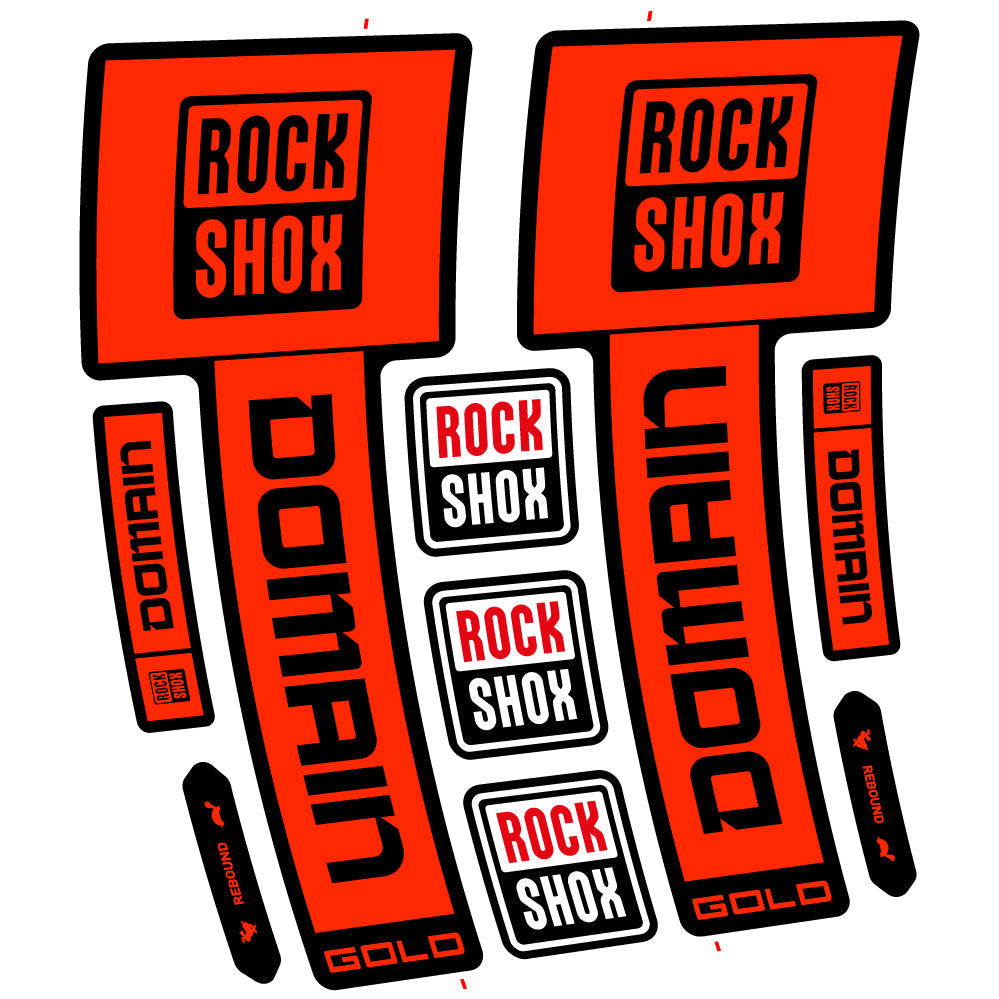 Autocollant RockShox Domain Gold 2025 Ver. 1, Fourche 29, autocollant Vélo vinyle