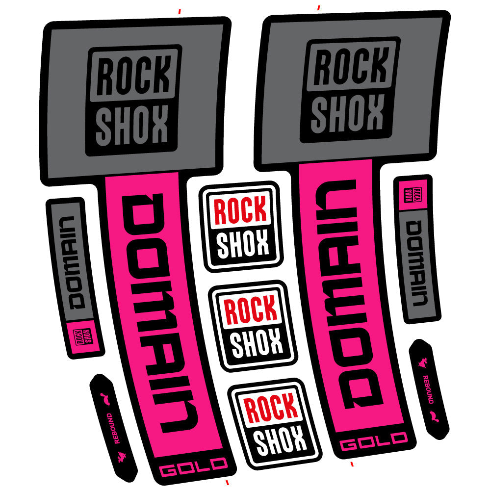 Autocollant RockShox Domain Gold 2025 Ver. 1, Fourche 29, autocollant Vélo vinyle