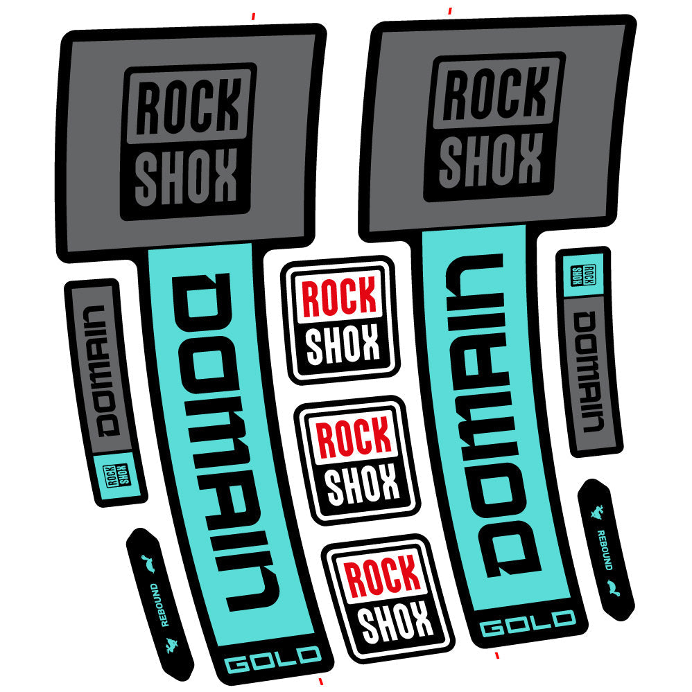 Autocollant RockShox Domain Gold 2025 Ver. 1, Fourche 29, autocollant Vélo vinyle