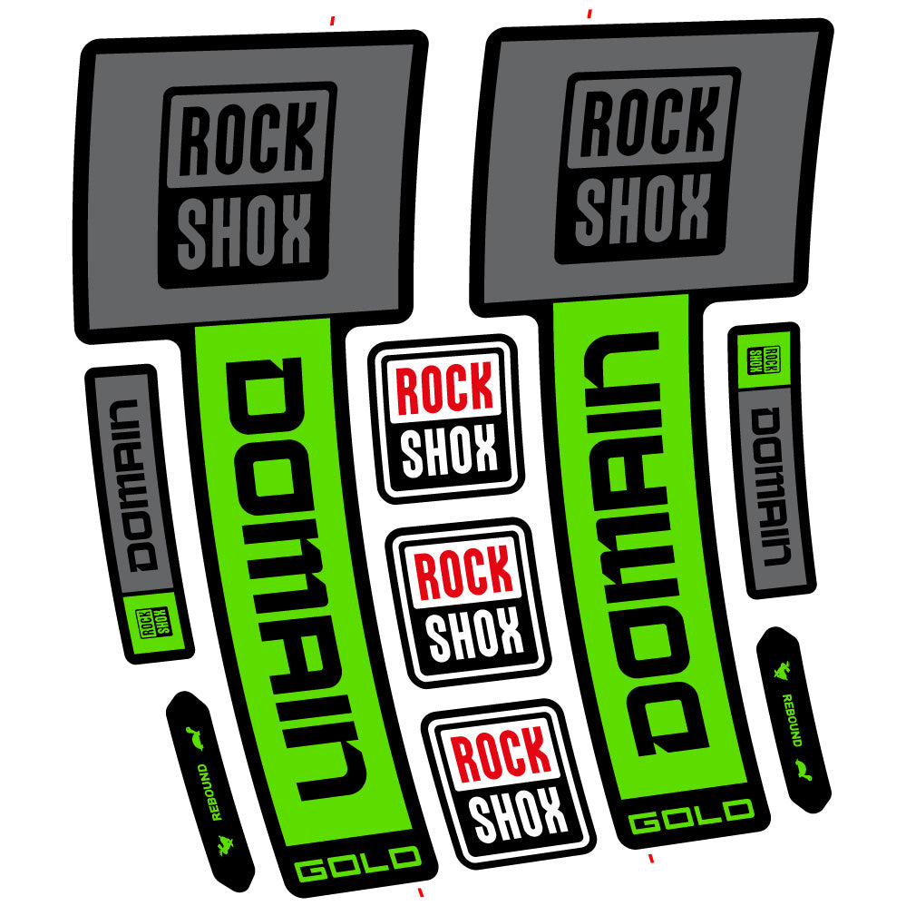 Autocollant RockShox Domain Gold 2025 Ver. 1, Fourche 29, autocollant Vélo vinyle