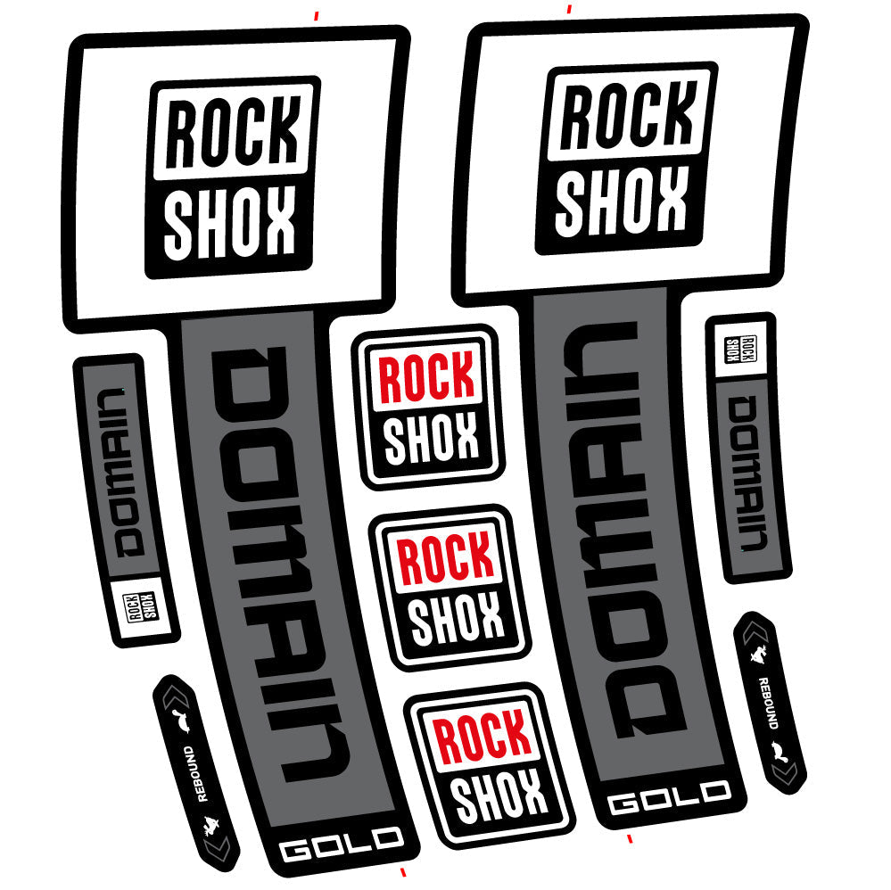 Autocollant RockShox Domain Gold 2025 Ver. 2, Fourche 29, autocollant Vélo vinyle