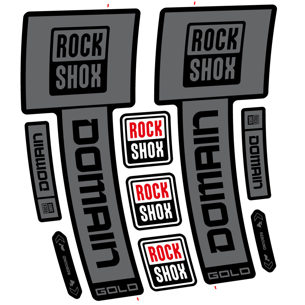 Autocollant RockShox Domain Gold 2025 Ver. 2, Fourche 29, autocollant Vélo vinyle
