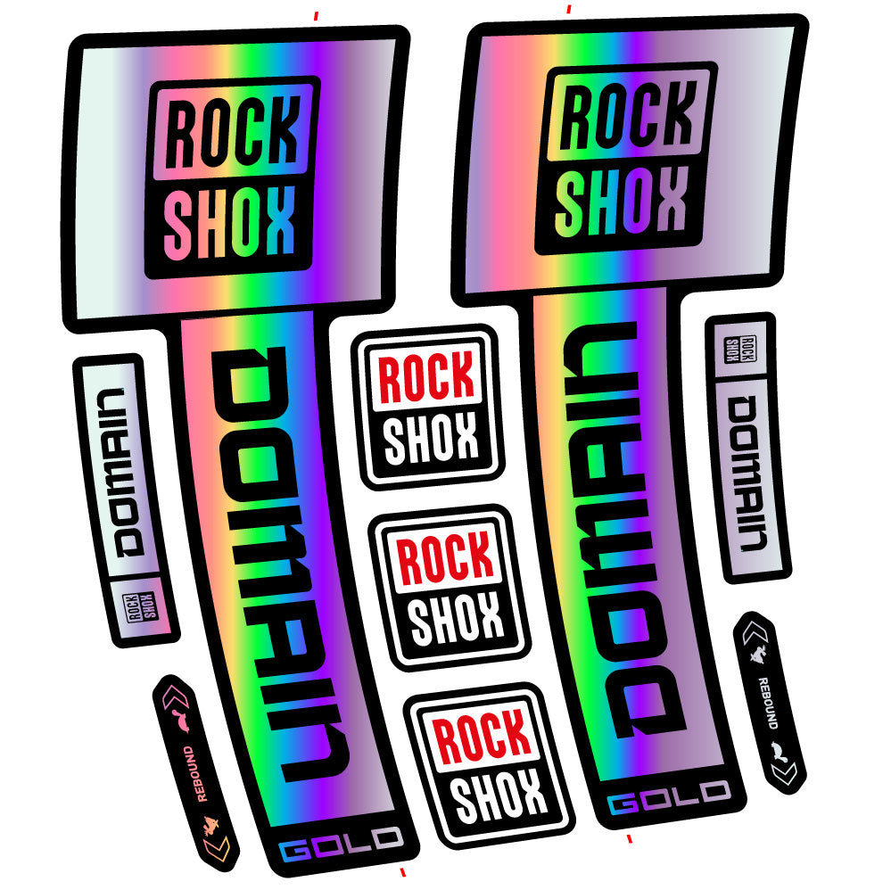 Autocollant RockShox Domain Gold 2025 Ver. 2, Fourche 29, autocollant Vélo vinyle