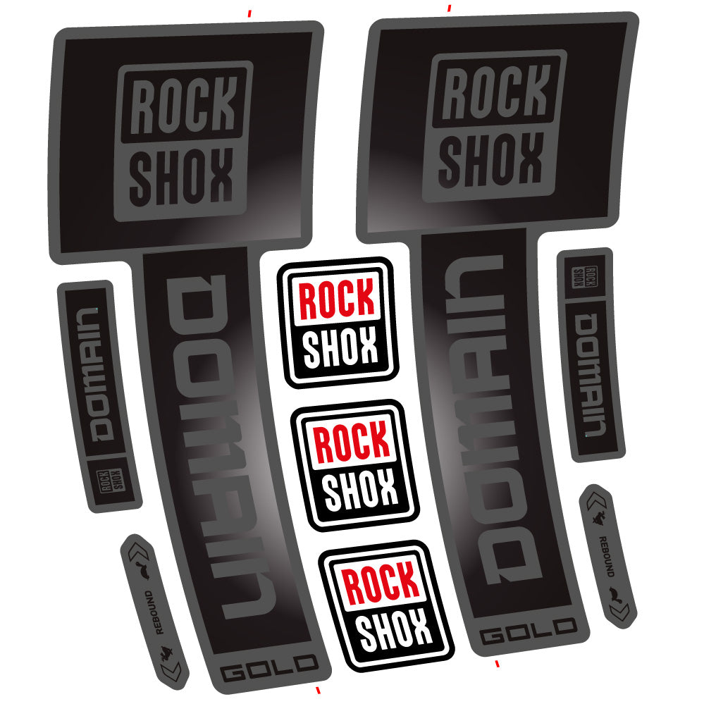Autocollant RockShox Domain Gold 2025 Ver. 2, Fourche 29, autocollant Vélo vinyle