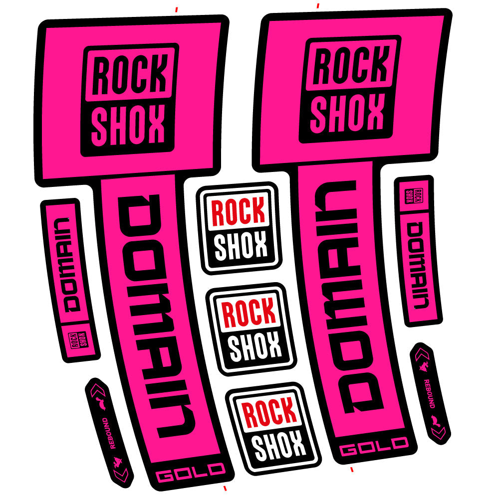Autocollant RockShox Domain Gold 2025 Ver. 2, Fourche 29, autocollant Vélo vinyle
