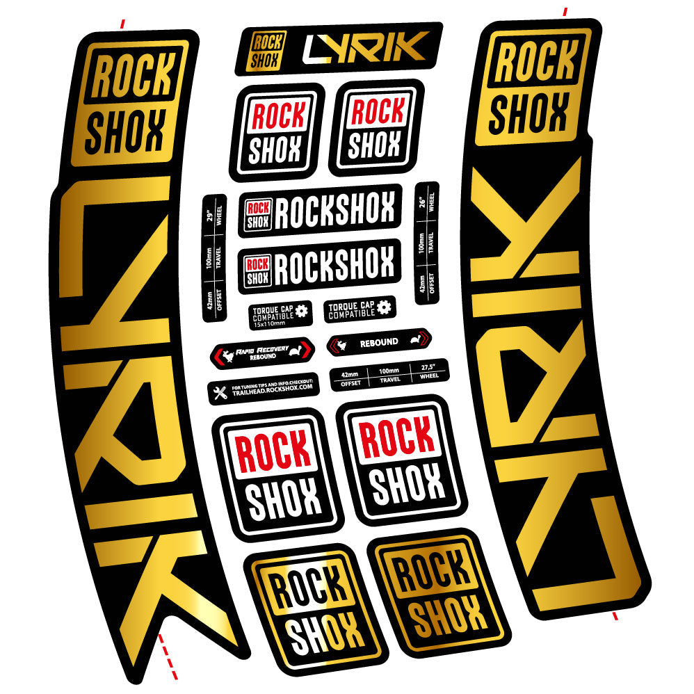 Autocollant Rock Shox Lyrik 2023 Vélo Fourche vinyle autocollant