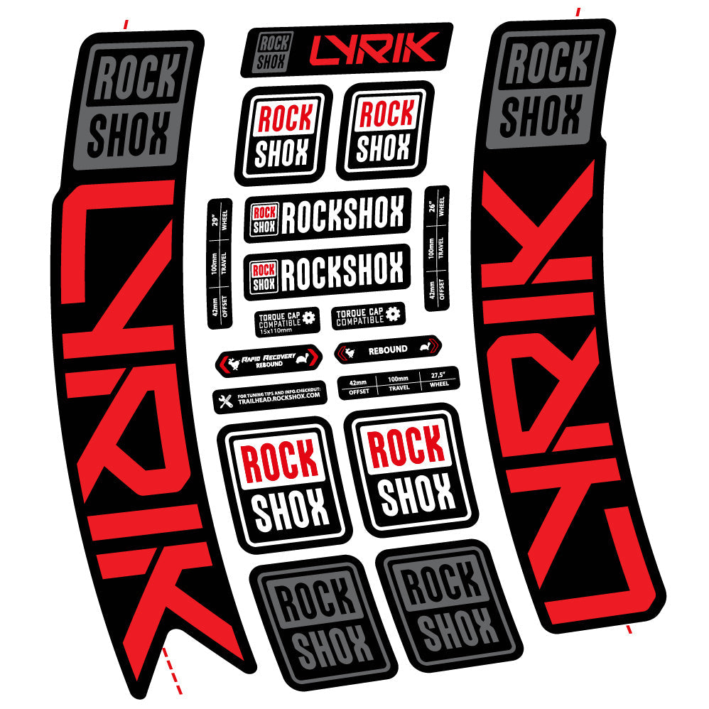 Autocollant Rock Shox Lyrik 2023 Vélo Fourche vinyle autocollant