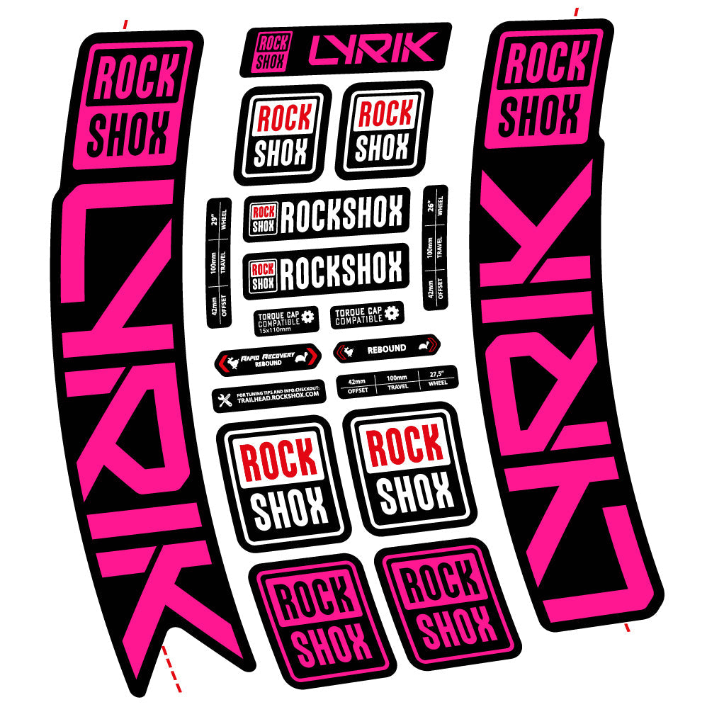 Autocollant Rock Shox Lyrik 2023 Vélo Fourche vinyle autocollant