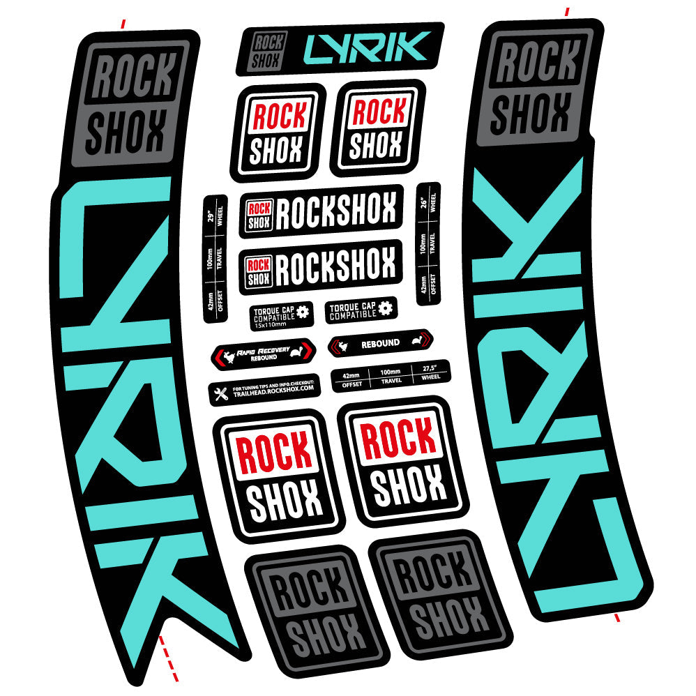 Autocollant Rock Shox Lyrik 2023 Vélo Fourche vinyle autocollant