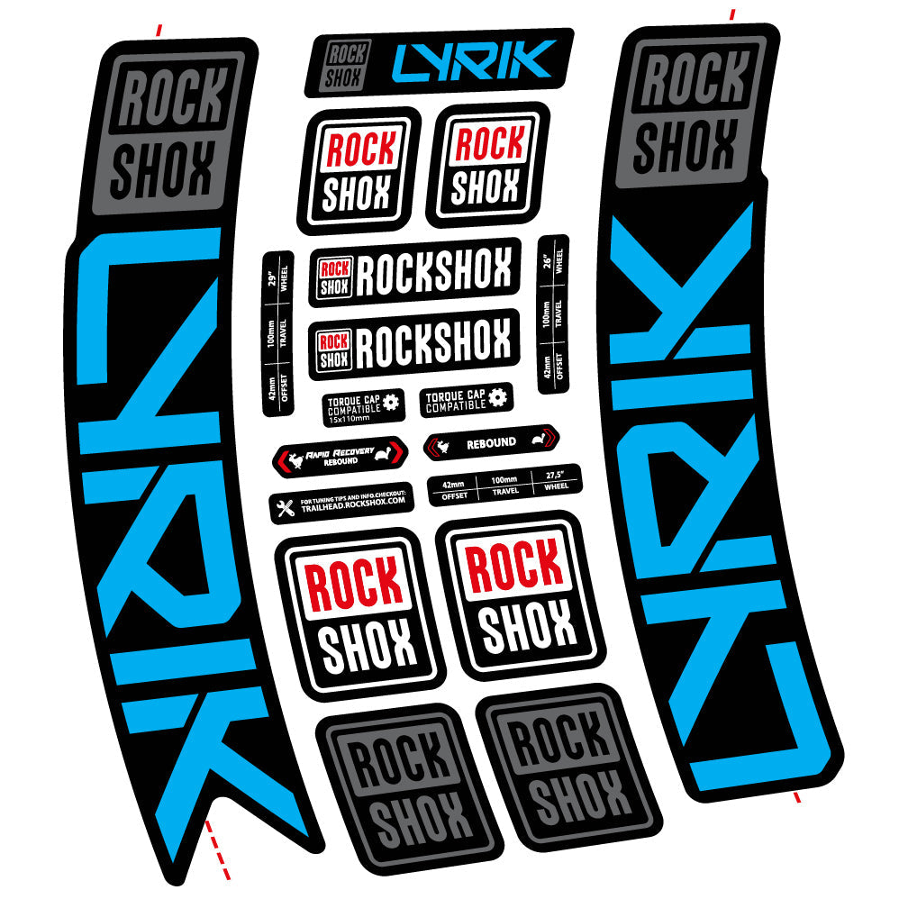 Autocollant Rock Shox Lyrik 2023 Vélo Fourche vinyle autocollant