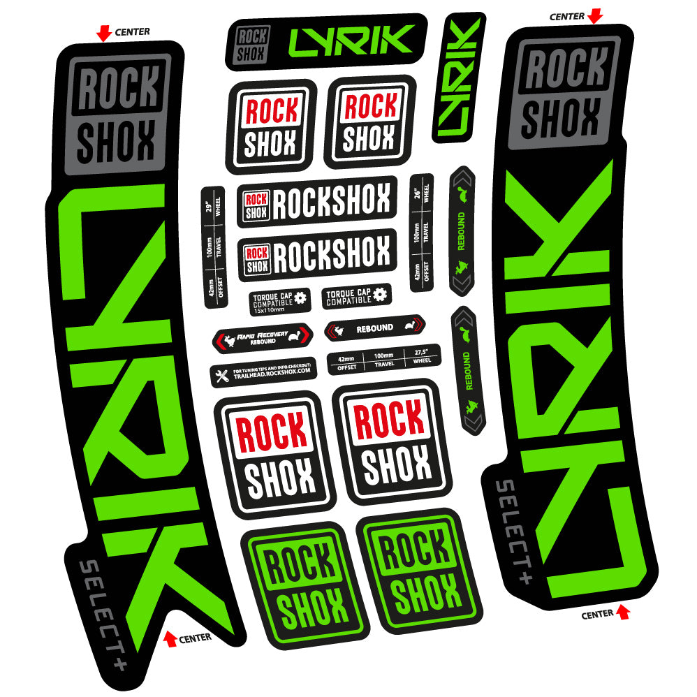Autocollant Rock Shox Lyrik Select Plus 2023 Vélo Fourche vinyle autocollant