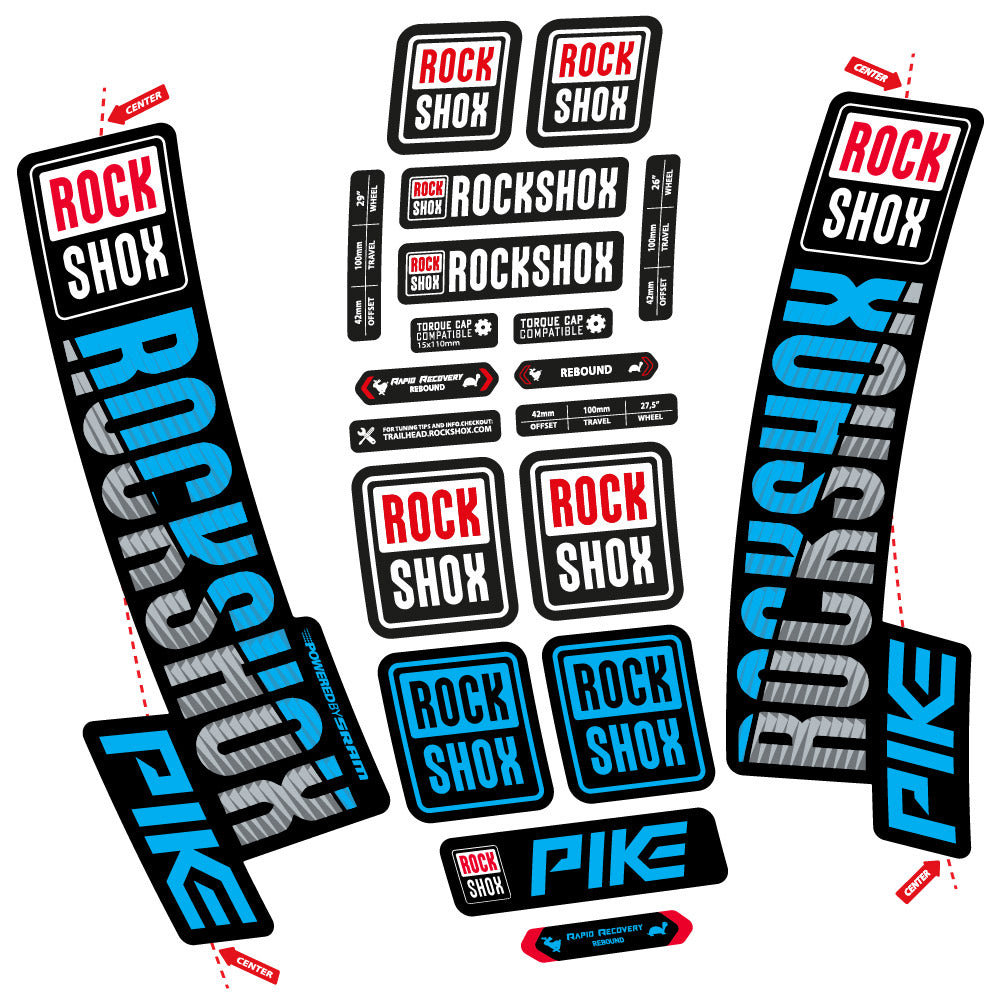 Autocollant Rock Shox Pike 2018, Fourche 29, Autocollant Vélo vinyle