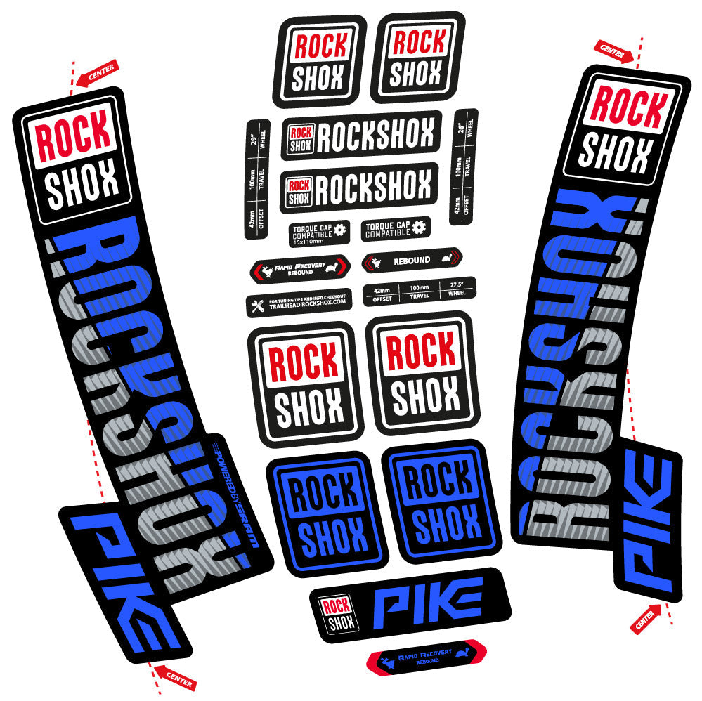 Autocollant Rock Shox Pike 2018, Fourche 29, Autocollant Vélo vinyle