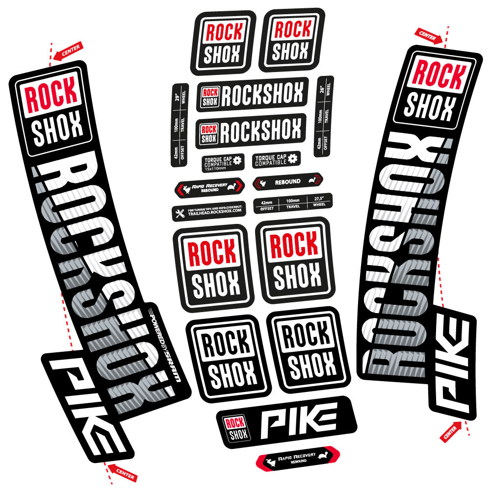 Autocollant Rock Shox Pike 2018, Fourche 29, Autocollant Vélo vinyle