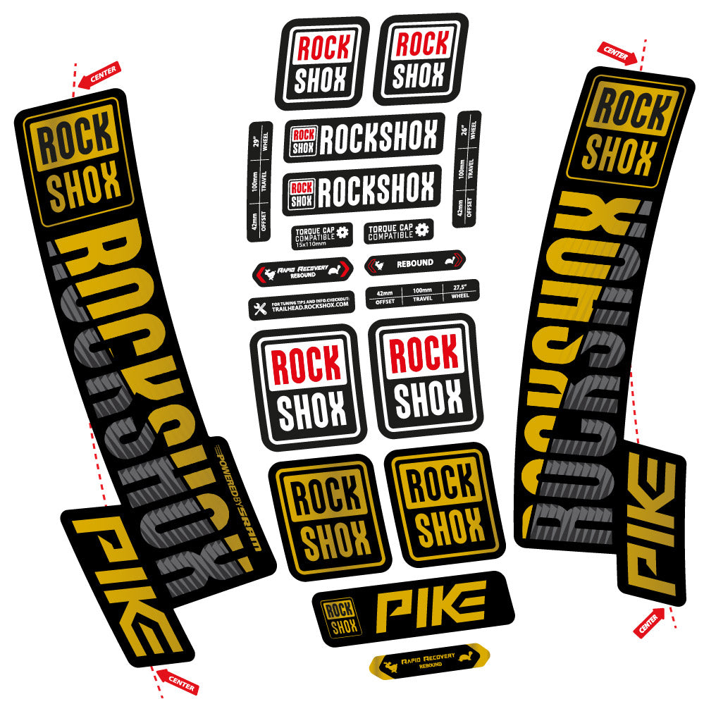 Autocollant Rock Shox Pike 2018, Fourche 29, Autocollant Vélo vinyle