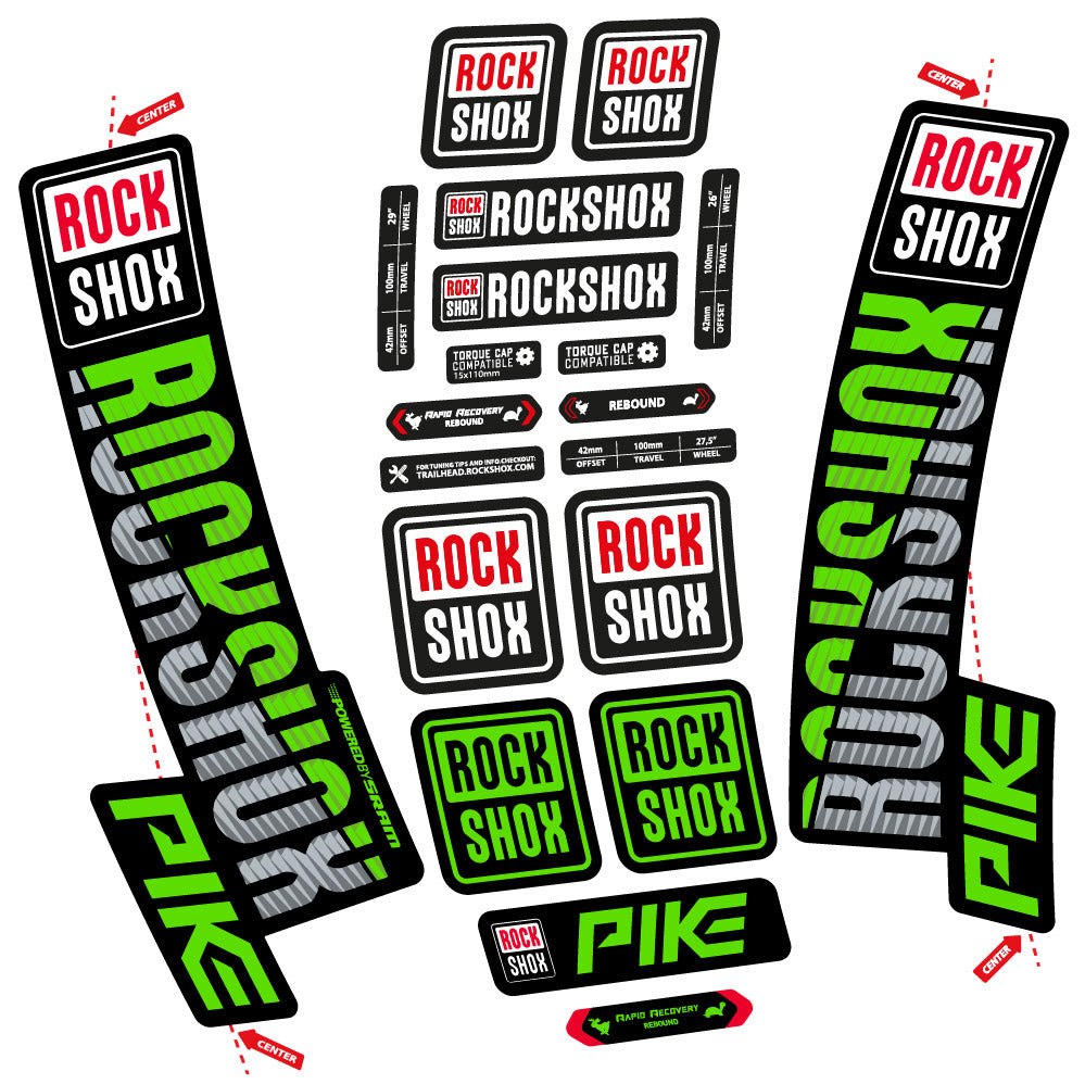 Autocollant Rock Shox Pike 2018, Fourche 29, Autocollant Vélo vinyle