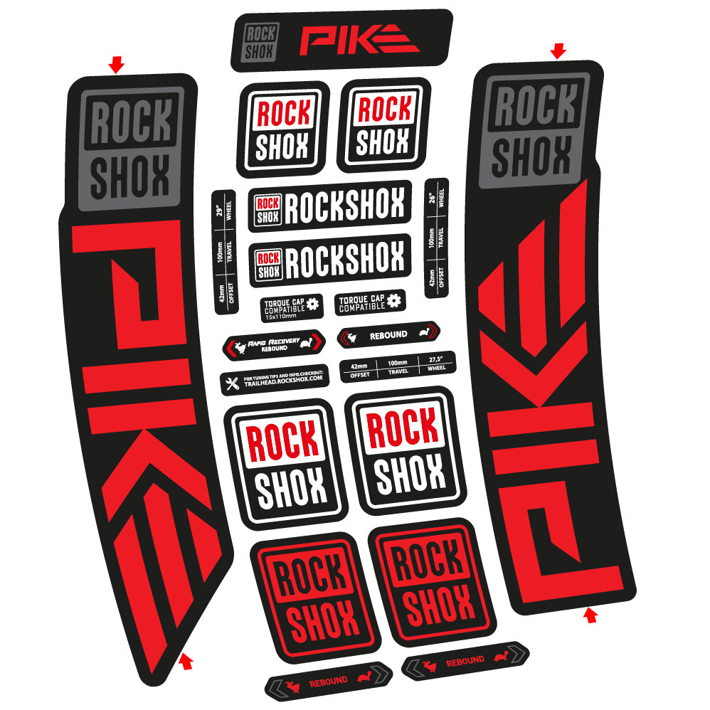 Autocollant Rock Shox Pike 2023 Vélo Fourche vinyle autocollant