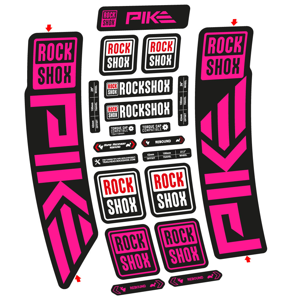 Autocollant Rock Shox Pike 2023 Vélo Fourche vinyle autocollant