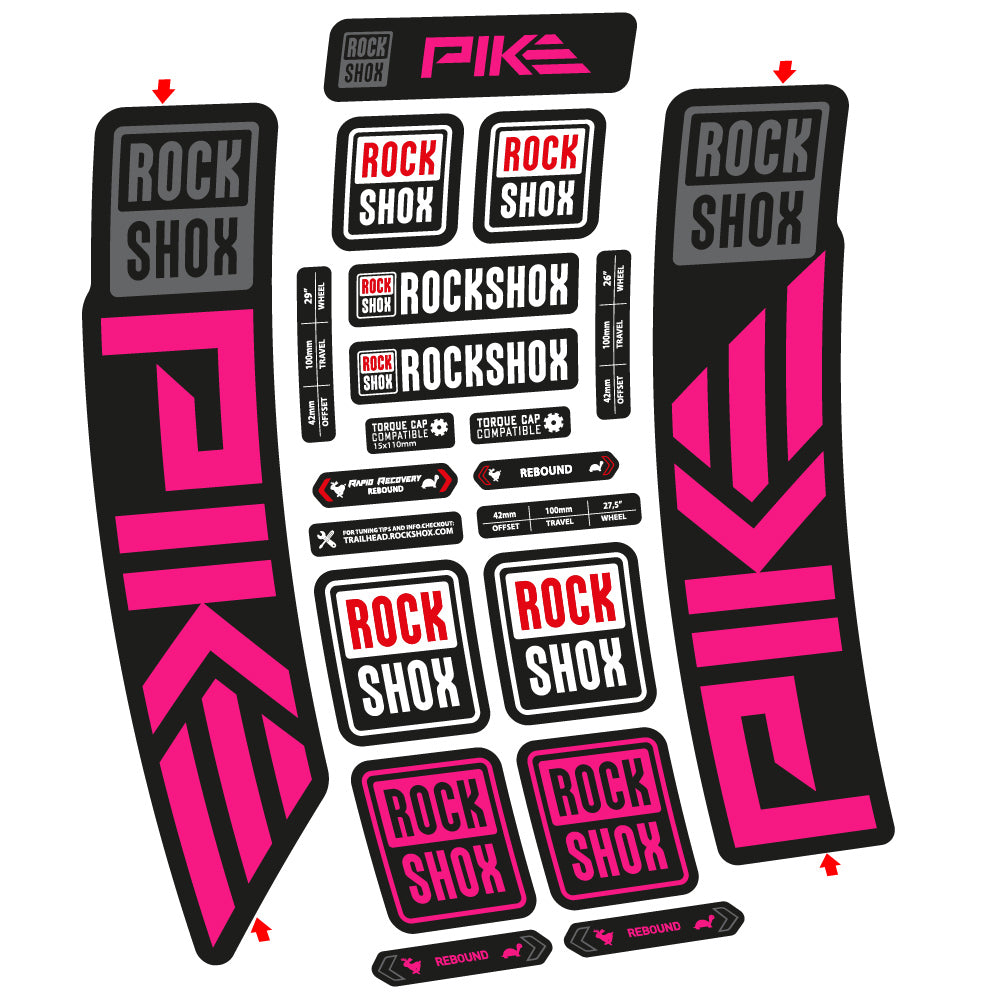 Autocollant Rock Shox Pike 2023 Vélo Fourche vinyle autocollant