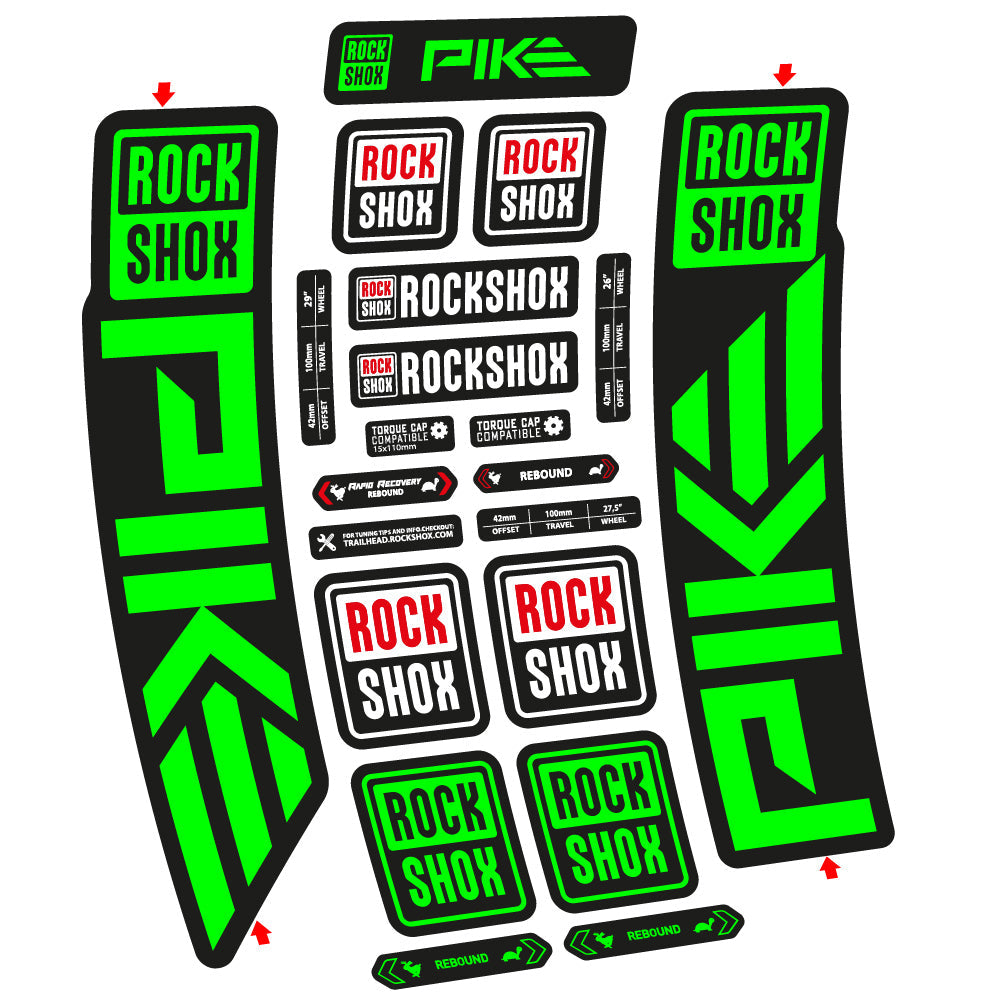 Autocollant Rock Shox Pike 2023 Vélo Fourche vinyle autocollant
