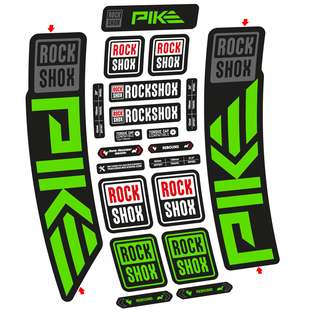 Autocollant Rock Shox Pike 2023 Vélo Fourche vinyle autocollant