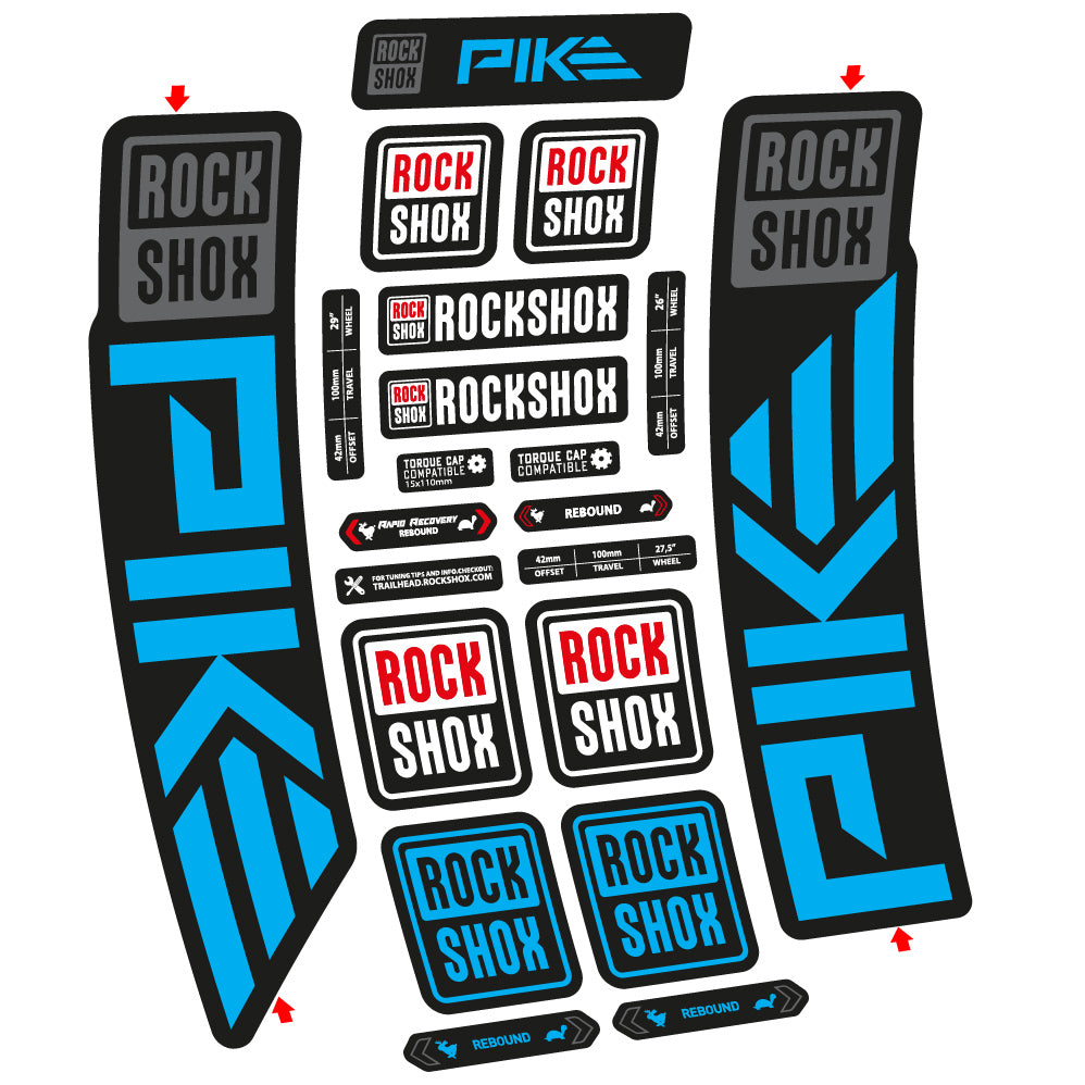 Autocollant Rock Shox Pike 2023 Vélo Fourche vinyle autocollant