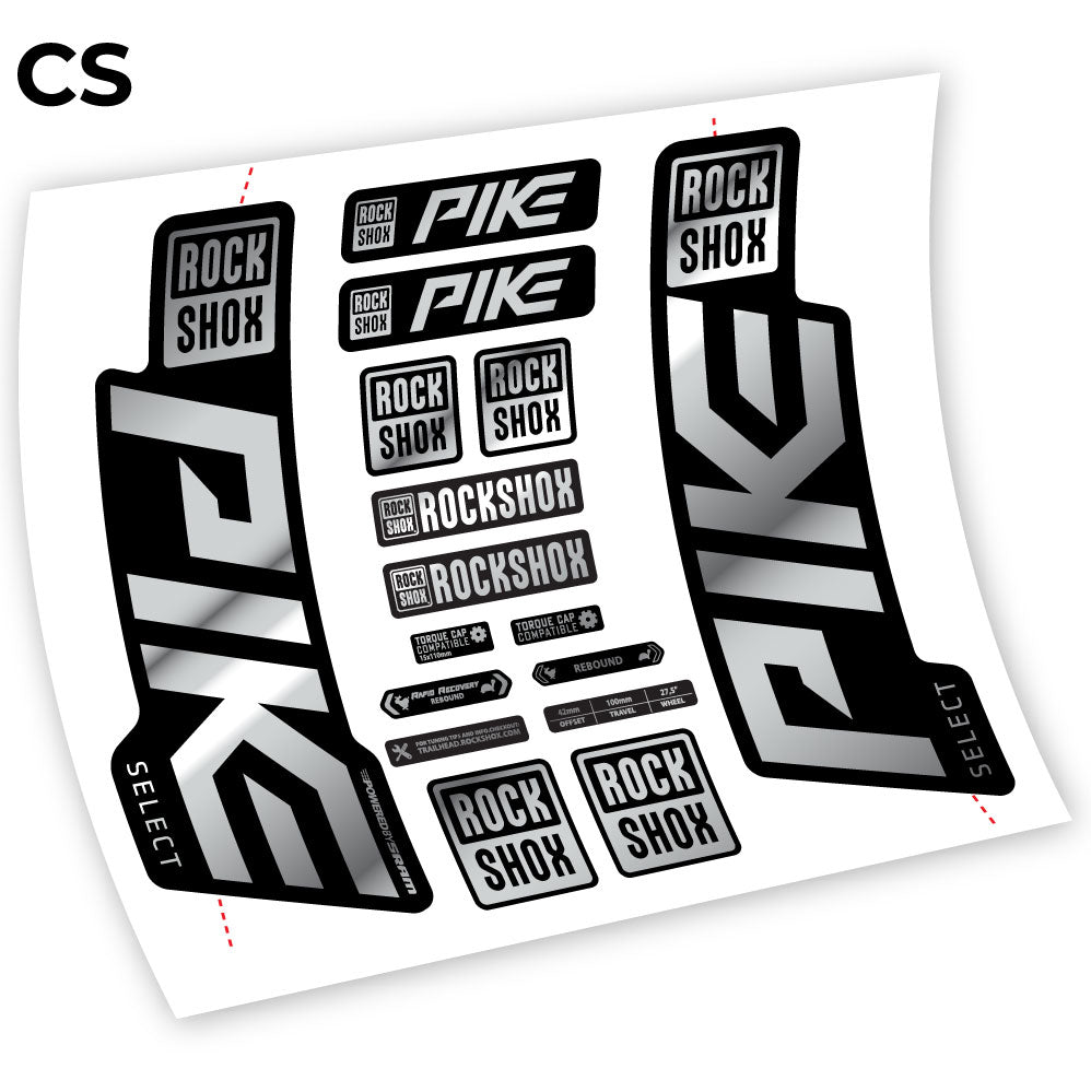 Autocollant Rock Shox Pike Select 2021, Vélo Fourche, autocollant vinyle
