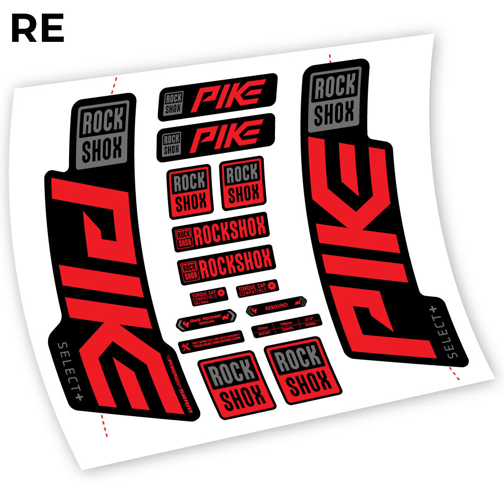 Autocollant Rock Shox Pike Select Plus 2021, autocollant vinyle Vélo Fourche