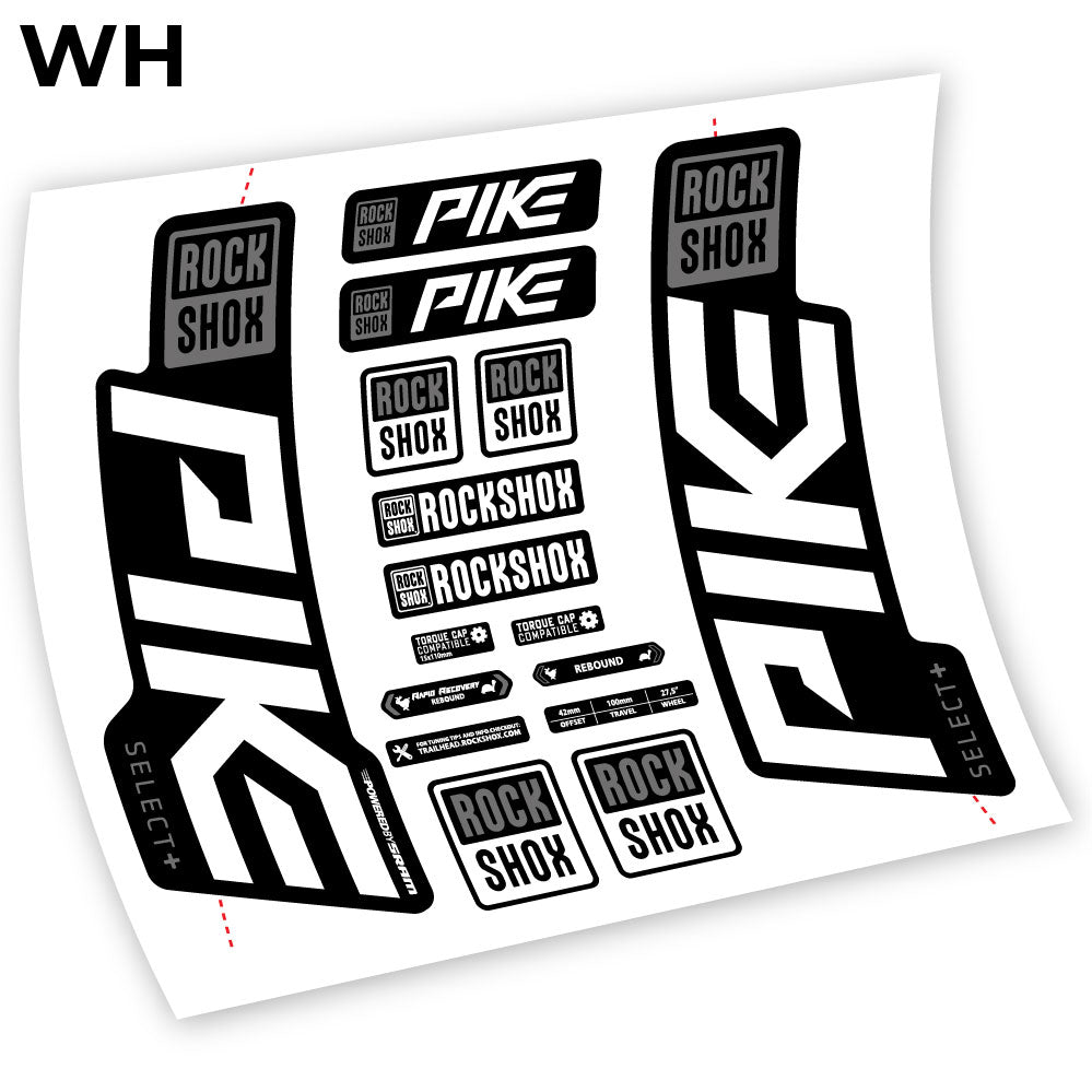 Autocollant Rock Shox Pike Select Plus 2021, autocollant vinyle Vélo Fourche