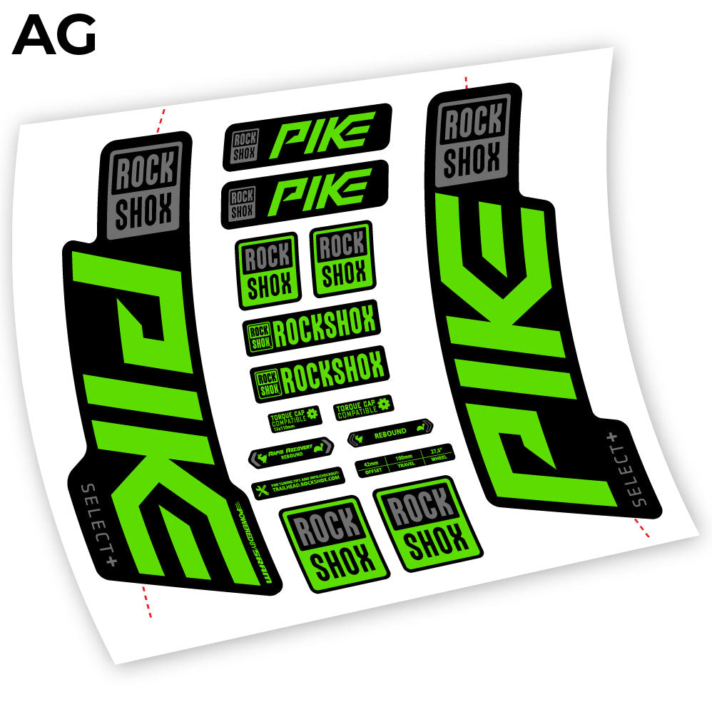 Autocollant Rock Shox Pike Select Plus 2021, autocollant vinyle Vélo Fourche