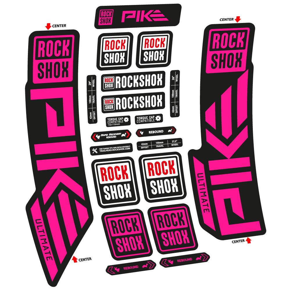 Autocollant Rock Shox Pike Ultimate 2023 Vélo Fourche vinyle autocollant