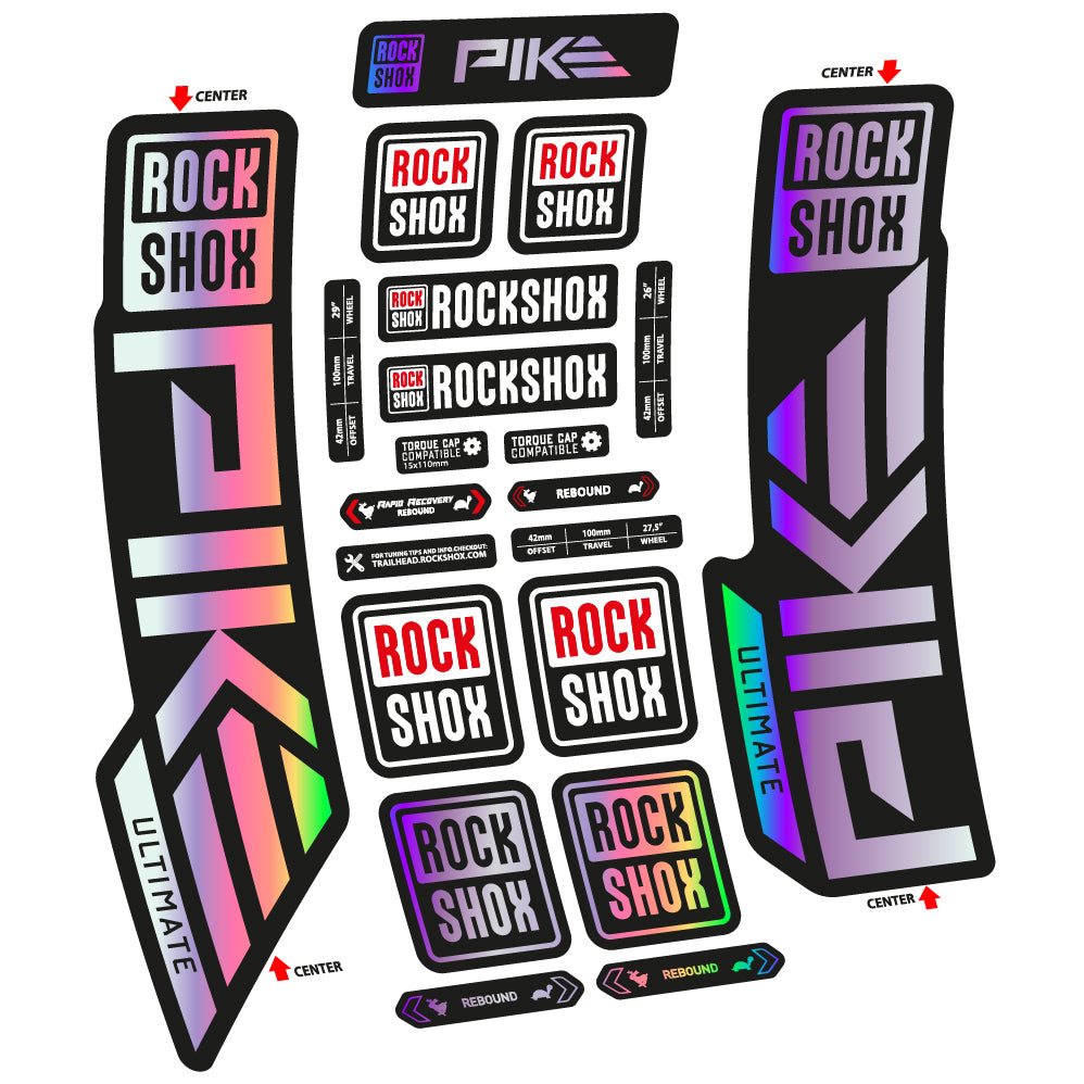 Autocollant Rock Shox Pike Ultimate 2023 Vélo Fourche vinyle autocollant