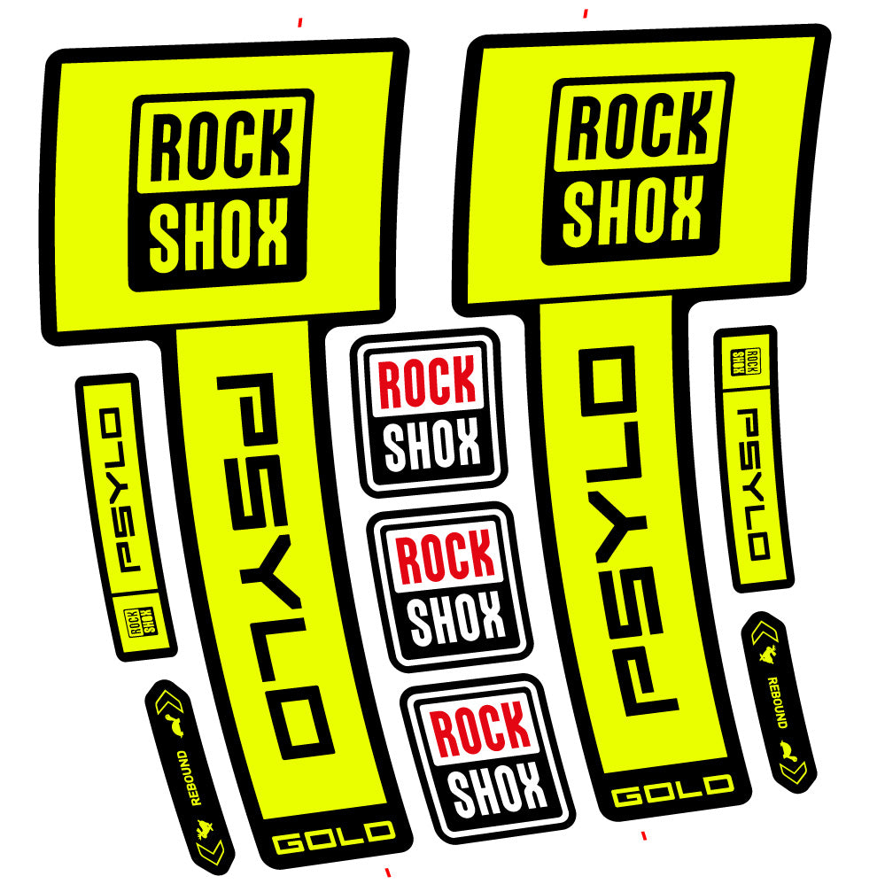 Autocollant RockShox Psylo Gold 2025, Fourche 29, Autocollant vélo vinyle