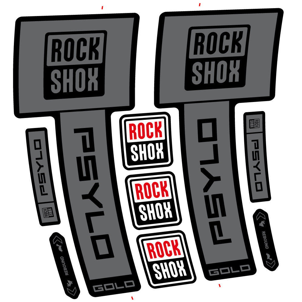 Autocollant RockShox Psylo Gold 2025, Fourche 29, Autocollant vélo vinyle
