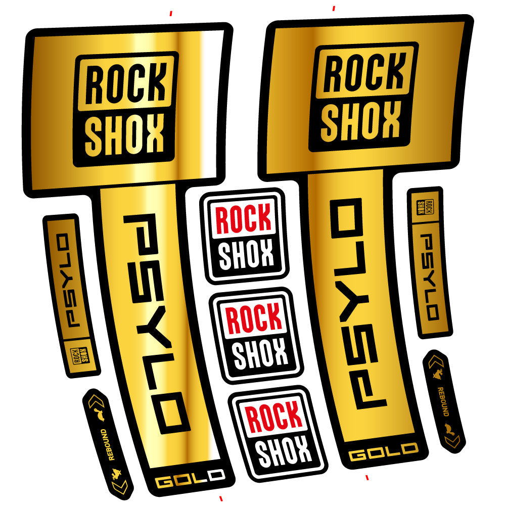 Autocollant RockShox Psylo Gold 2025, Fourche 29, Autocollant vélo vinyle