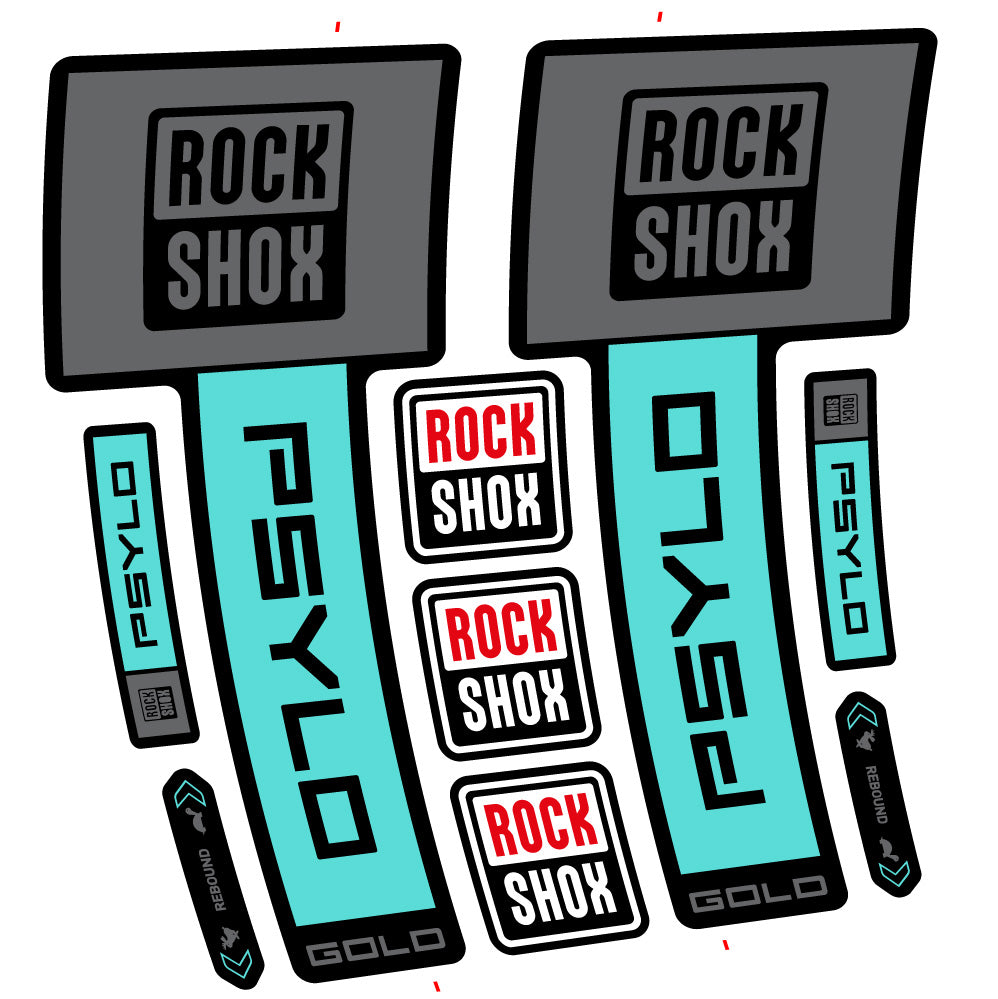 Autocollant RockShox Psylo Gold 2025, Fourche 29, Autocollant vélo vinyle