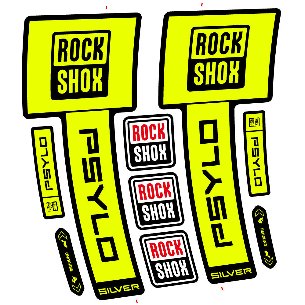 Autocollant RockShox Psylo Silver 2025, Fourche 29, Autocollant Vélo vinyle