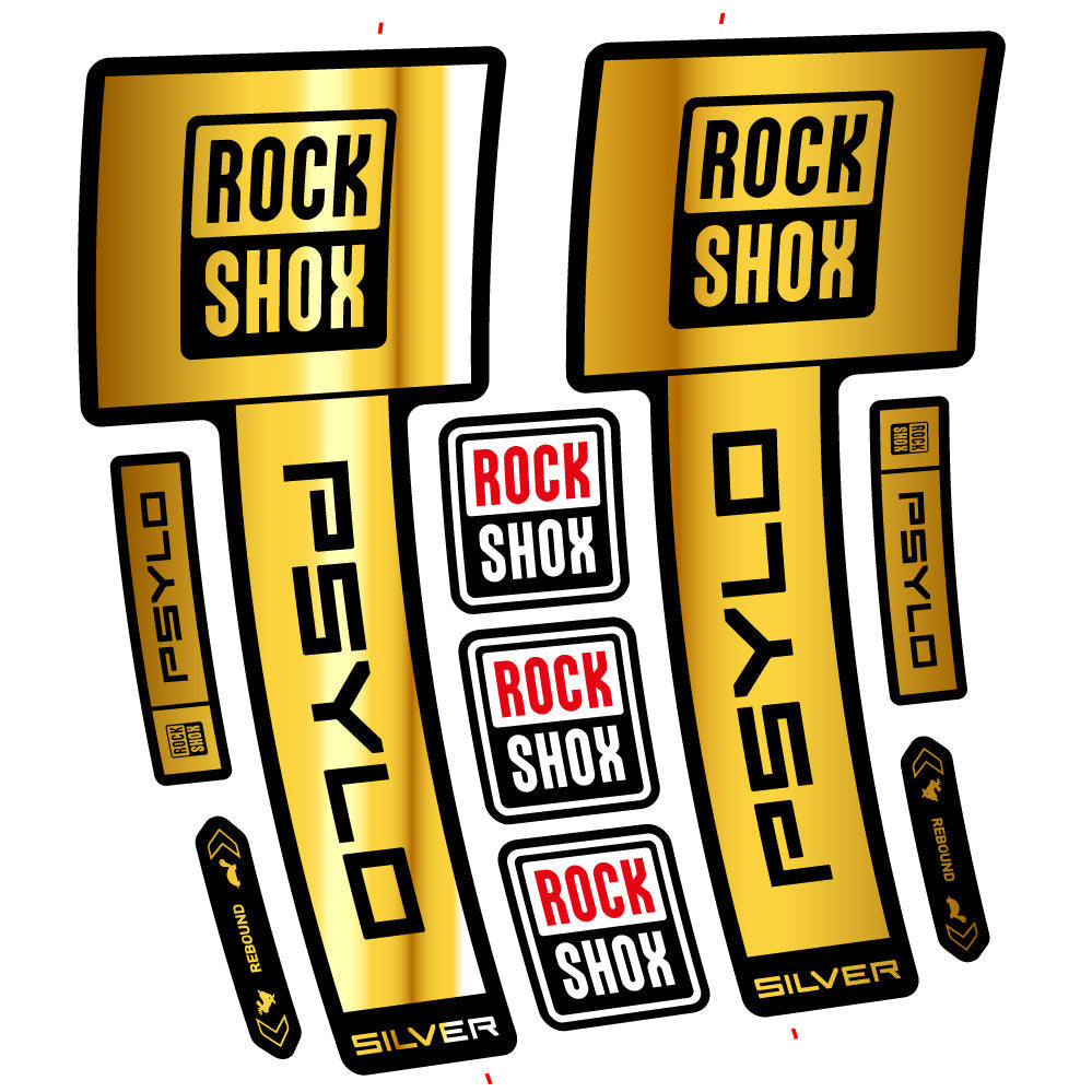 Autocollant RockShox Psylo Silver 2025, Fourche 29, Autocollant Vélo vinyle