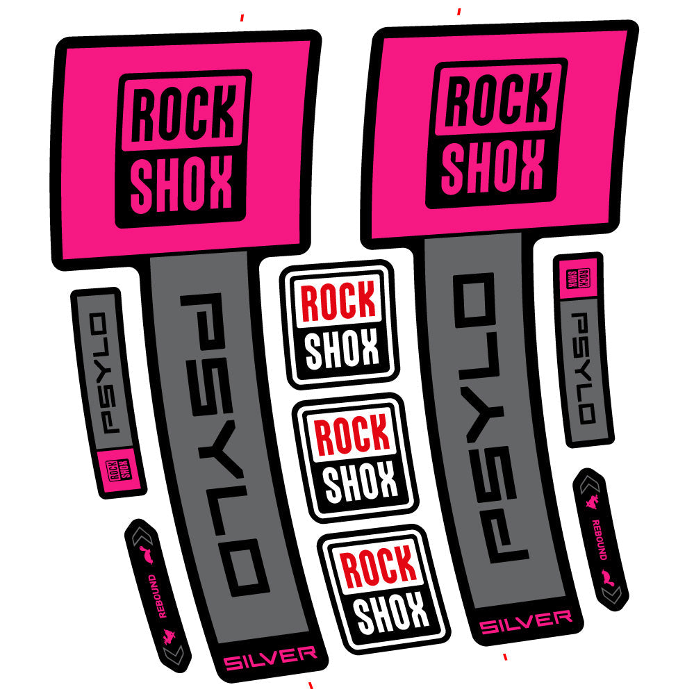Autocollant RockShox Psylo Silver 2025, Fourche 29, Autocollant Vélo vinyle