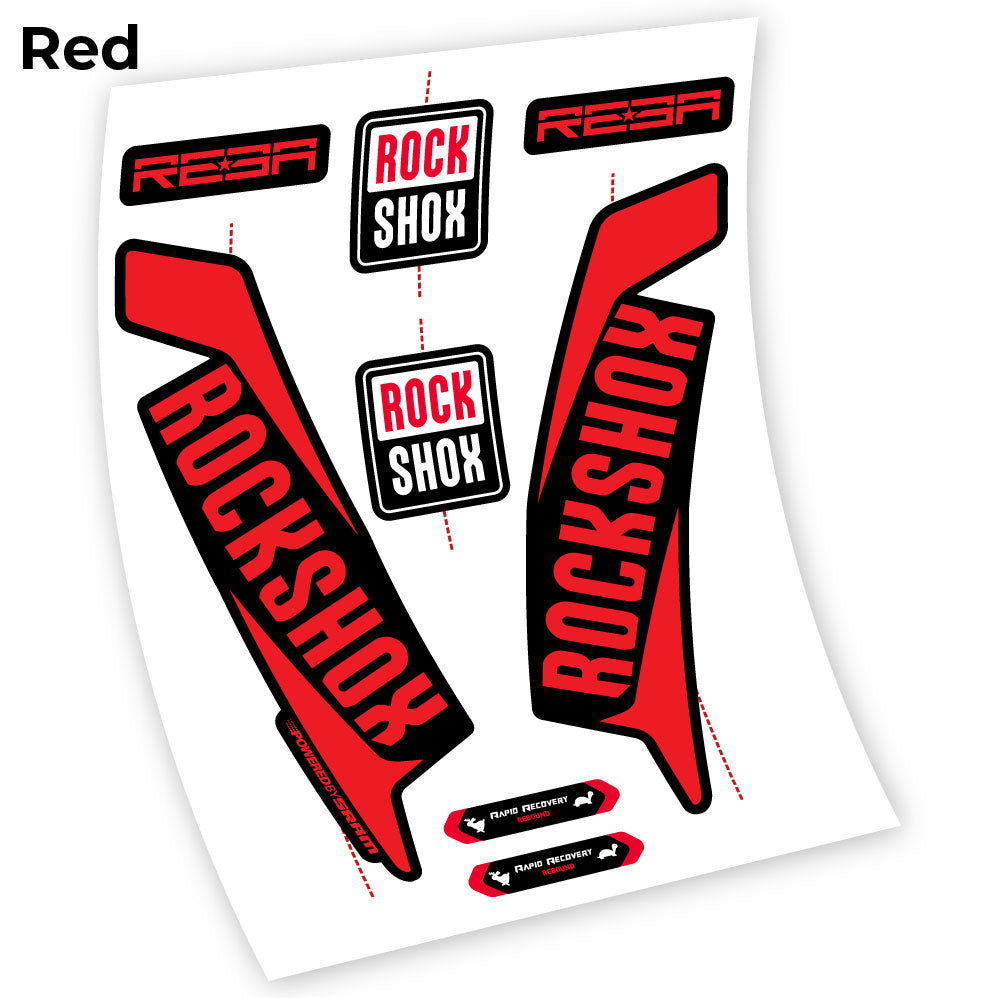 Autocollant Rock Shox Reba 2016, Autocollant Vélo Fourche Vinyle