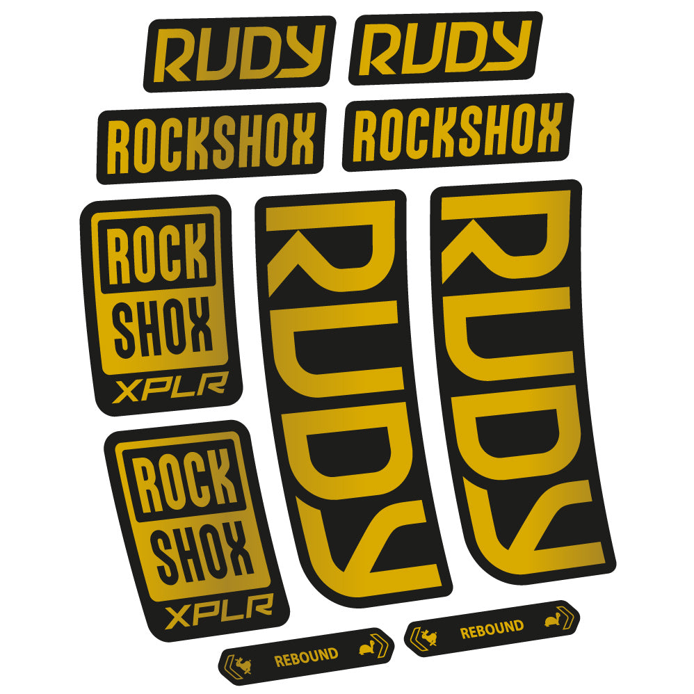 Autocollant RockShox Rudy 2023 Vélo Fourche vinyle autocollant