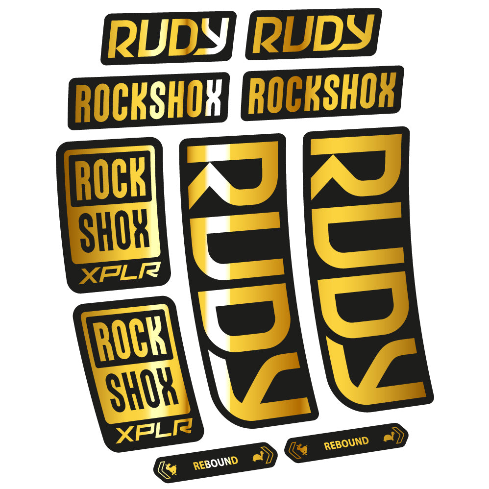 Autocollant RockShox Rudy 2023 Vélo Fourche vinyle autocollant
