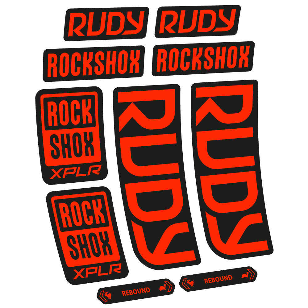 Autocollant RockShox Rudy 2023 Vélo Fourche vinyle autocollant