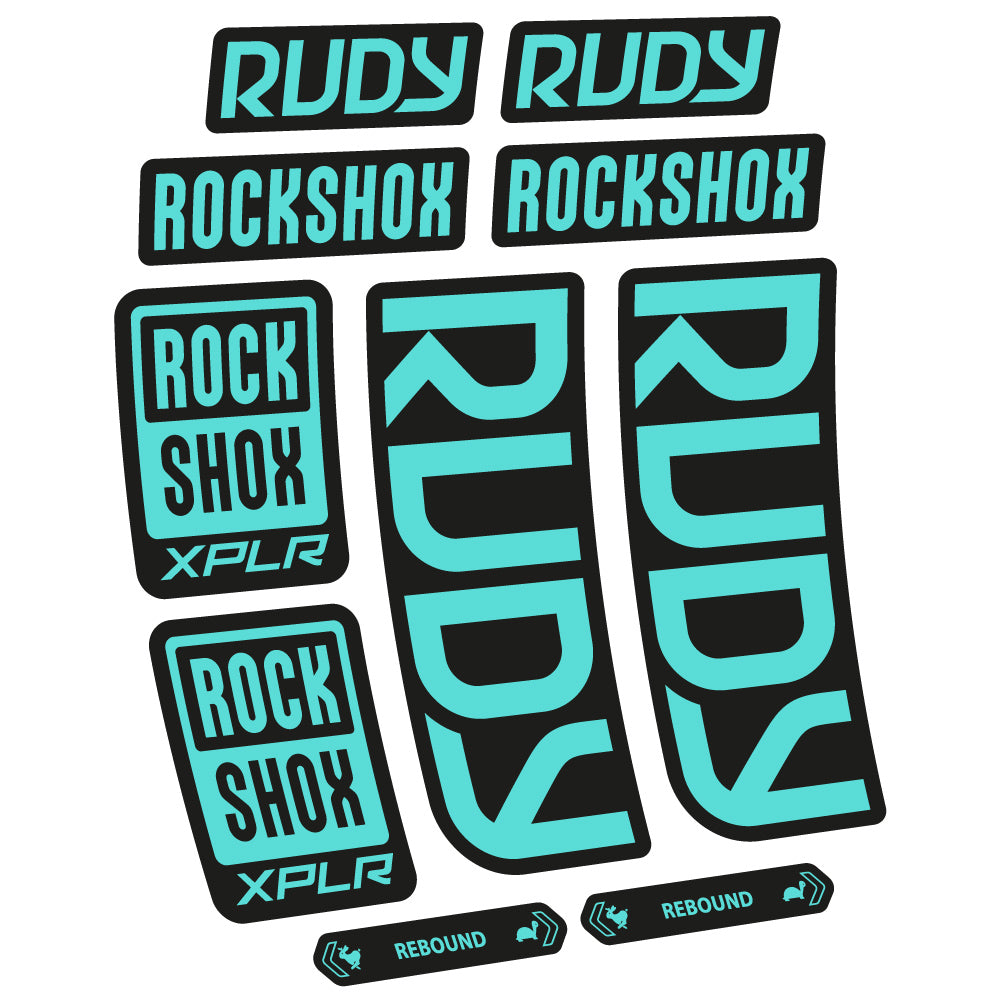 Autocollant RockShox Rudy 2023 Vélo Fourche vinyle autocollant