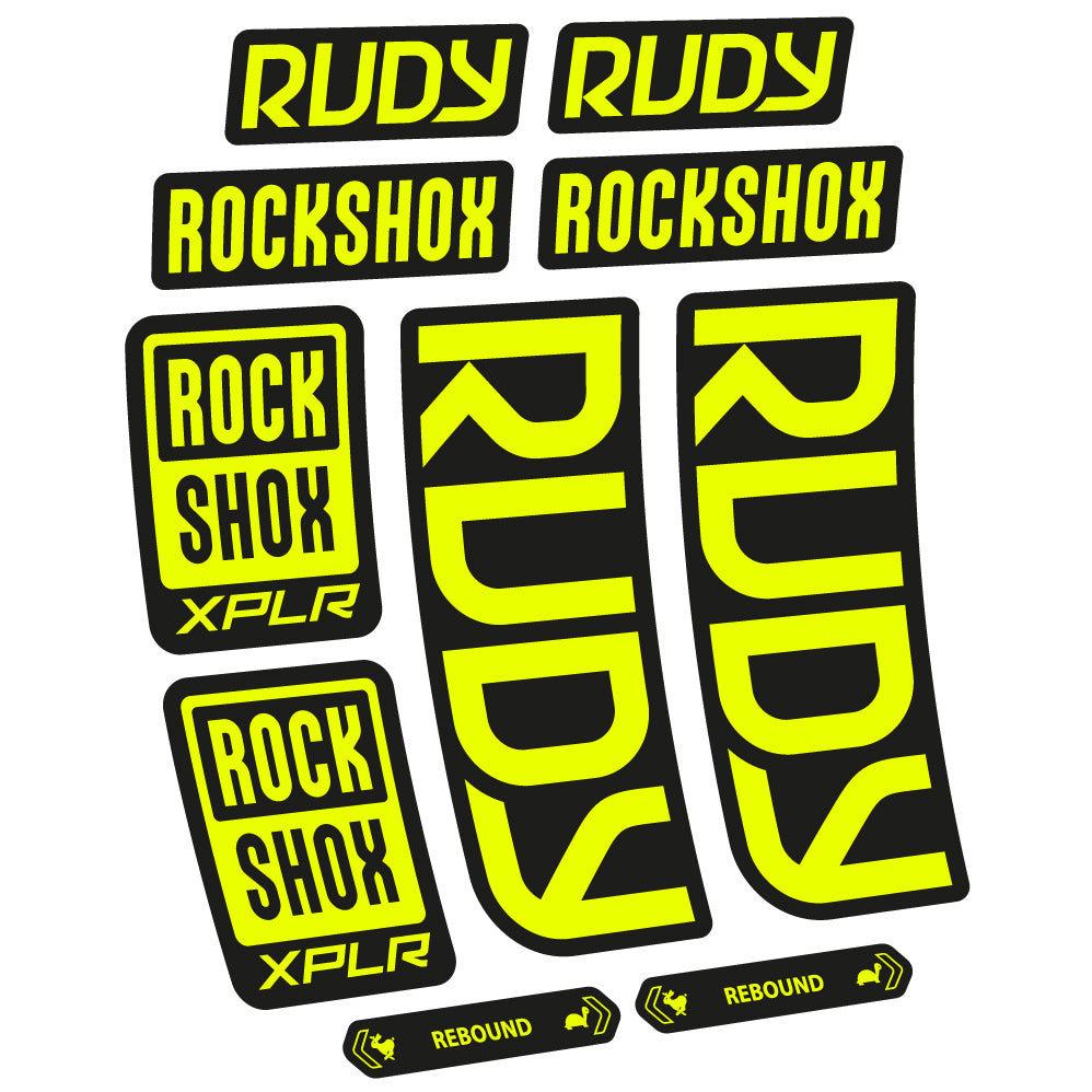 Autocollant RockShox Rudy 2023 Vélo Fourche vinyle autocollant