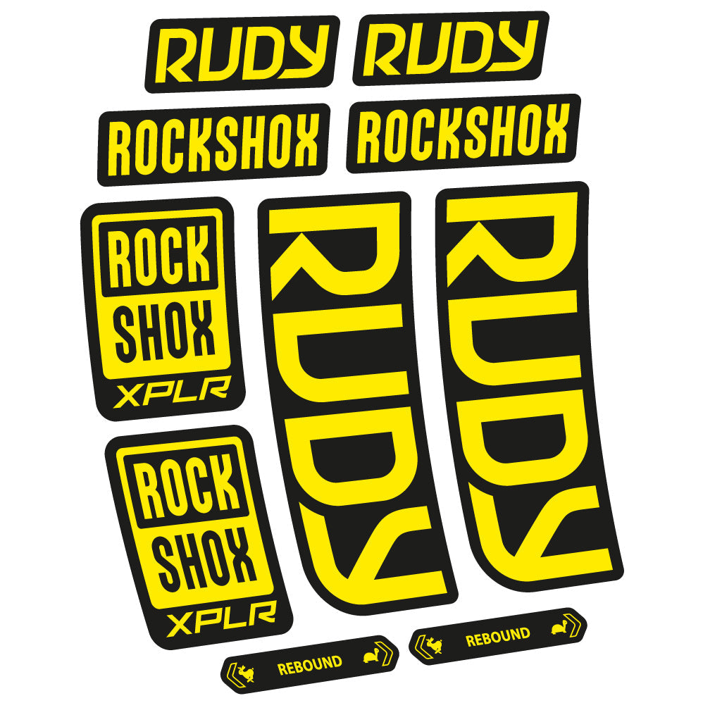 Autocollant RockShox Rudy 2023 Vélo Fourche vinyle autocollant